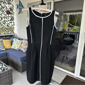Apt. 9 Black and White Sheath Midi Dress